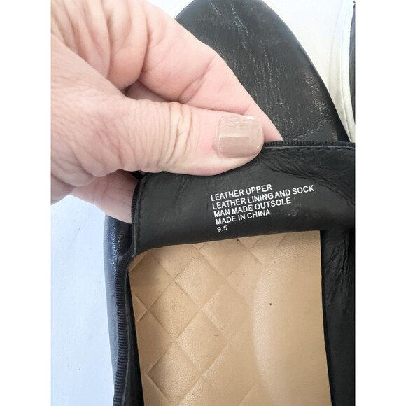 Birdies The Starling Size 9.5 Black Leather Flats Slip On Loafers Shoes Flats - Picture 6 of 8